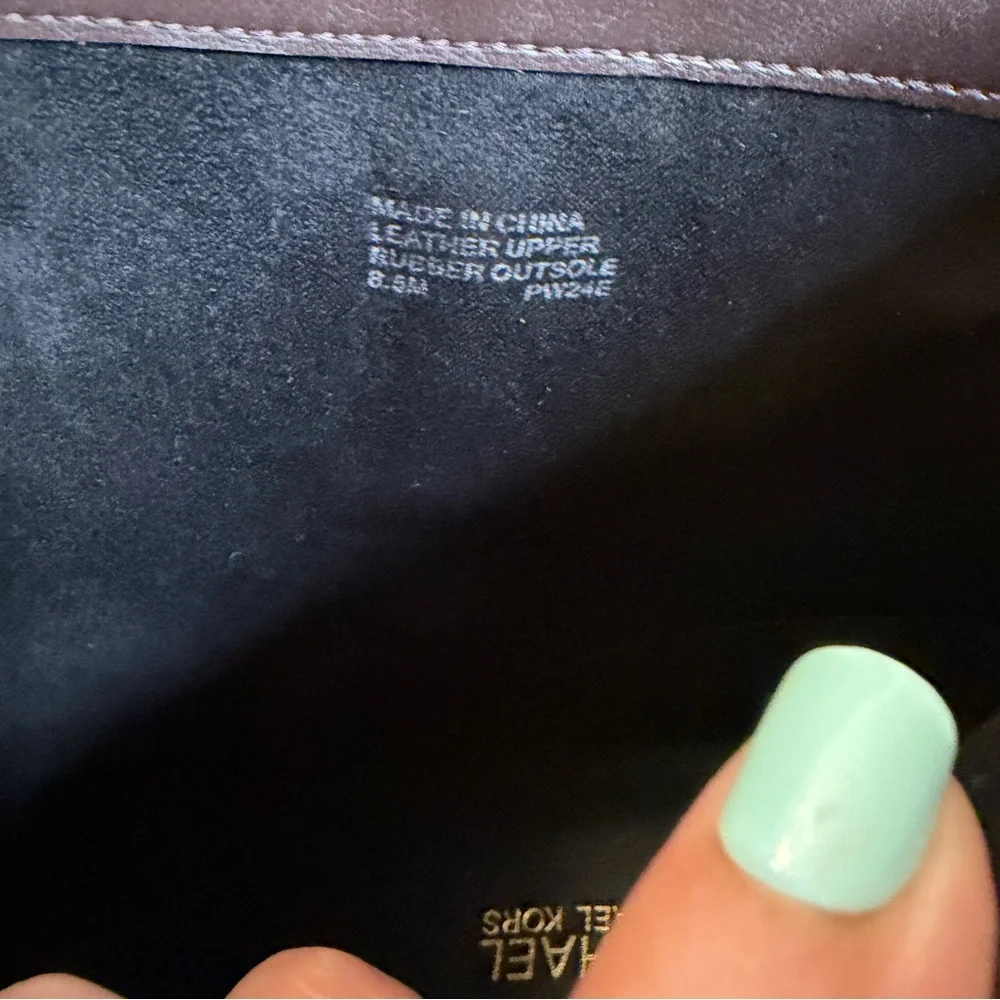 Michael Kors Carlisle Women’s Leather Chain Ankle Boots Platform Chunky Heel 8.5 - Picture 10 of 14